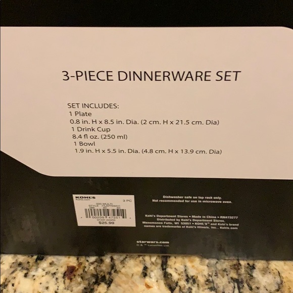 NWT Star Wars dinnerware set 3 pieces BPA free - Picture 3 of 4